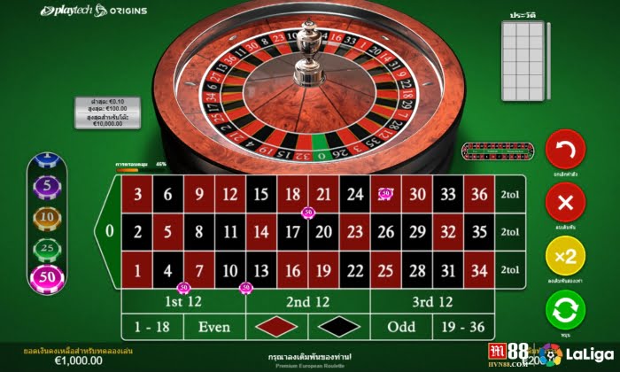Roulette Betting System No.5: ระบบ Double Street Quad